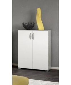 Buffet 'londra 01' bianco e pietra, 60x35x83 cm